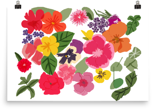 Edible Flowers Poster - Zazzle Fall Des Blumen-gartens Iphone5 Schutzhülle (600x600)