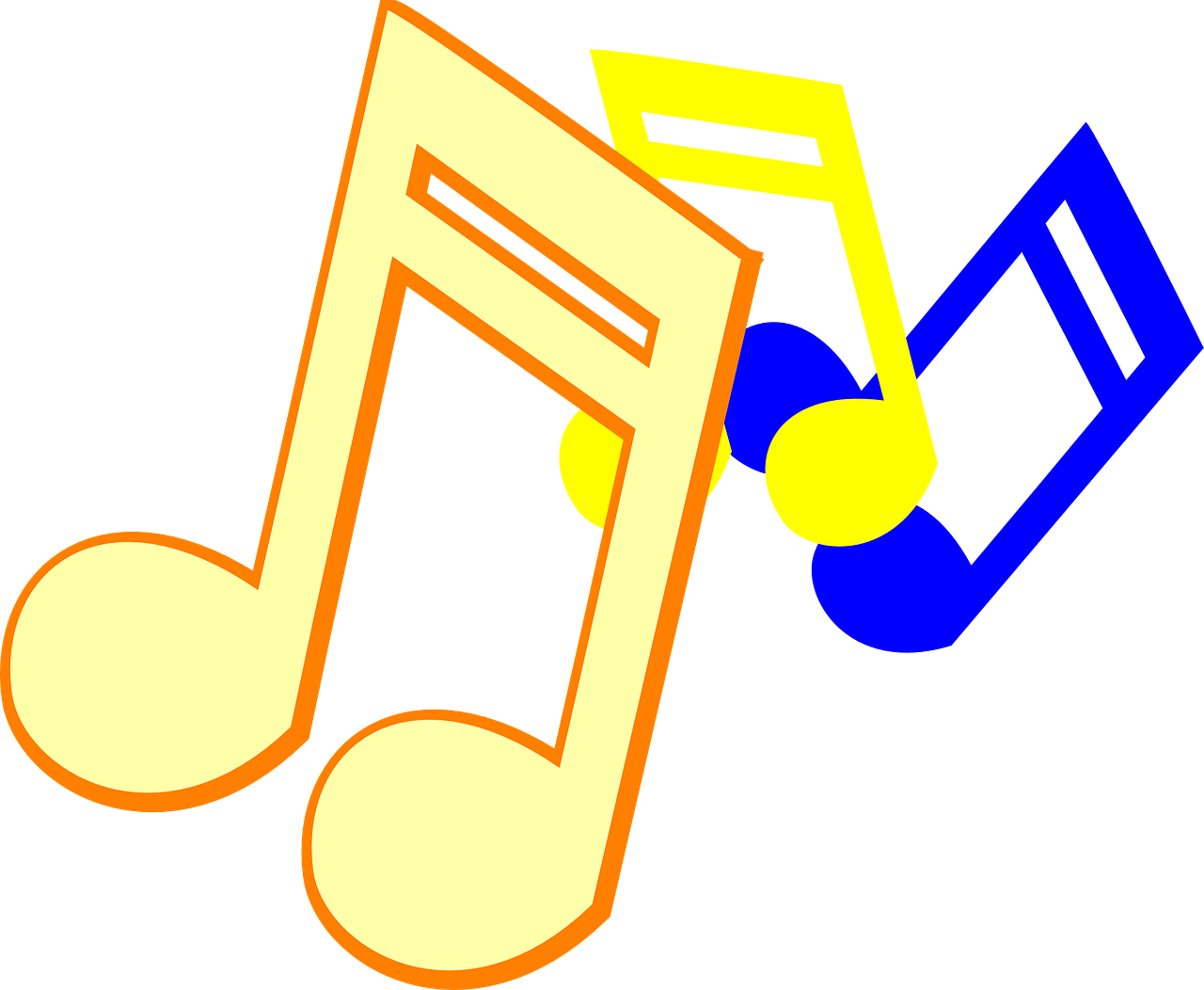 Music Notes Musical Playing Transparent Image - Music Notes Clip Art (1280x1052)