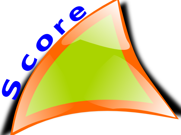 Score Triangle Greeen Clip Art - Clip Art Score (600x447)