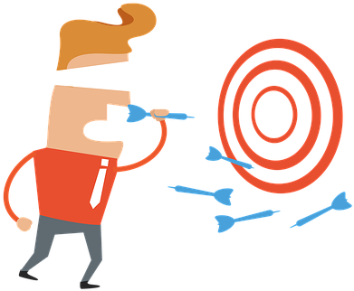 Blind Target Aim Dart Failed Businessman N - Low Conversion Rate (453x340)