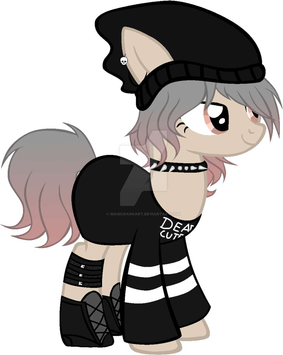 Magicdarkart, Beanie, Choker, Clothes, Female, Hat, - Cartoon (1024x1276)