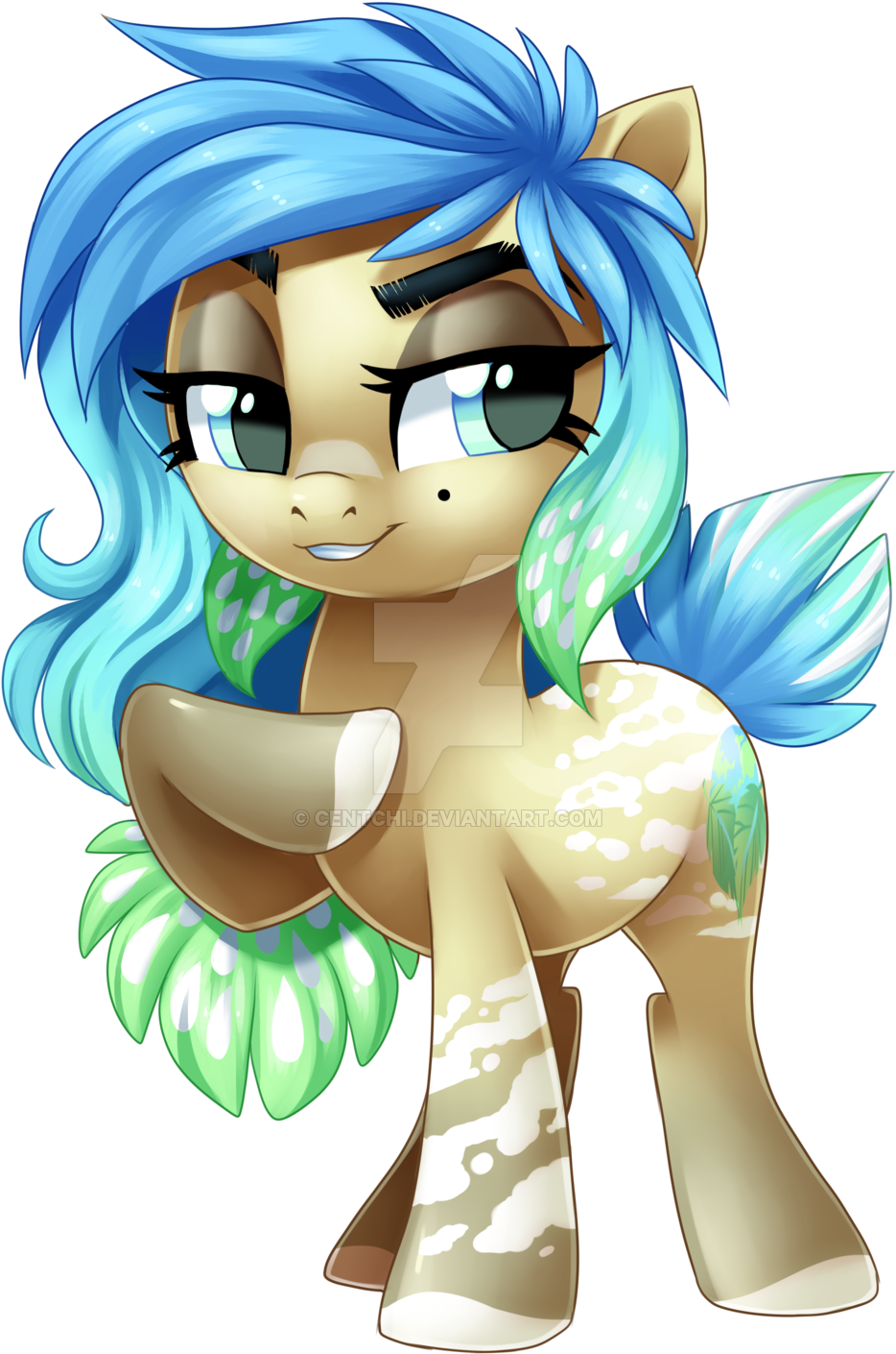 Centchi, Earth Pony, Female, Mare, Obtrusive Watermark, - Cartoon (1024x1496)