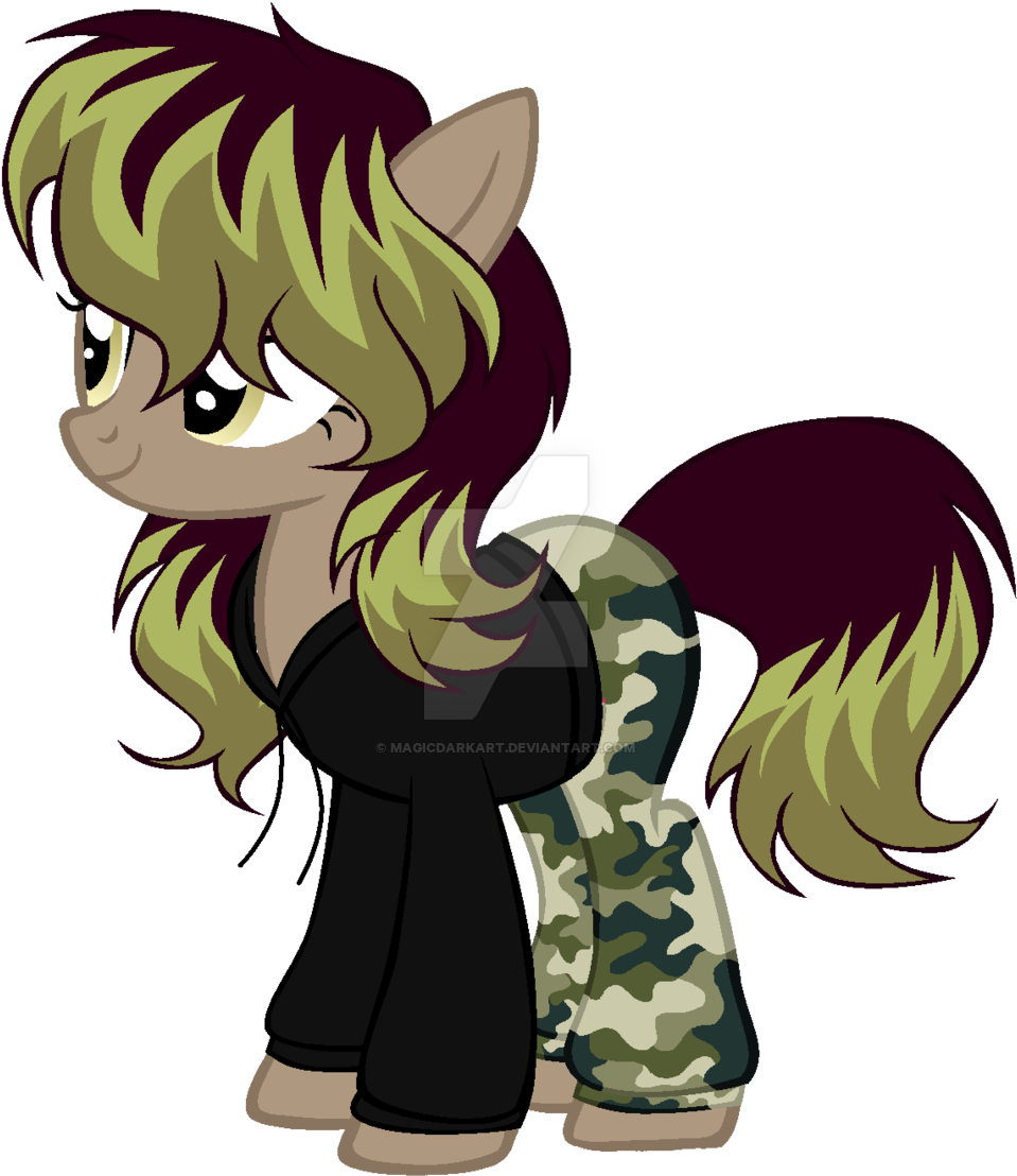 Magicdarkart, Camo Pants, Clothes, Earth Pony, Female, - Adoption (1024x1145)
