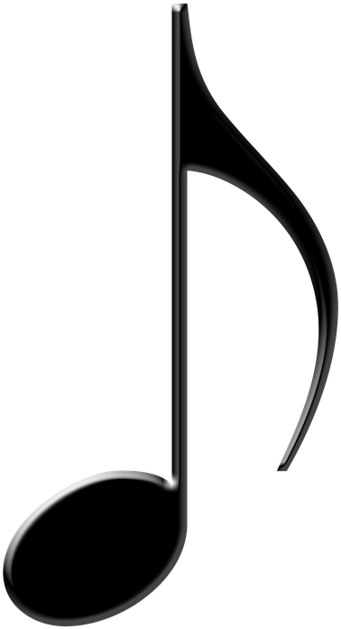 Nuty Na Pianino Clipart - Single Musical Notes (540x720)