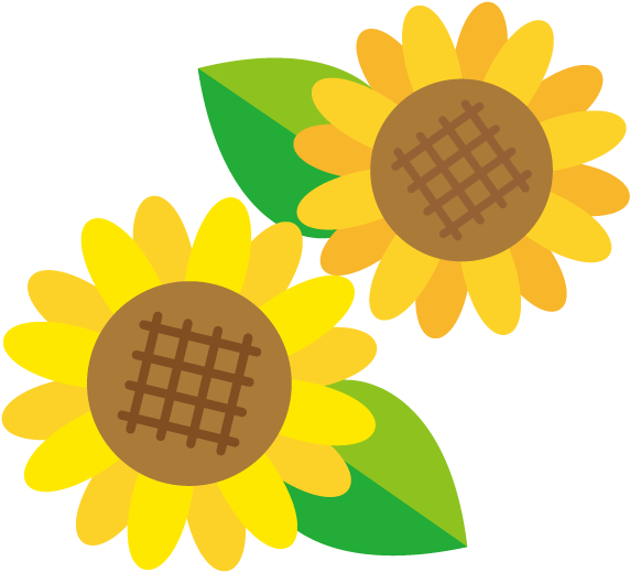 ひまわり イラスト 無料 (600x600)