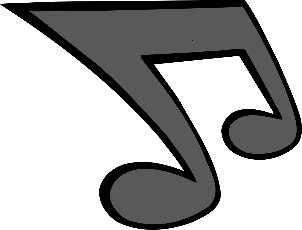 Microsoft Clipart Music Notes - Notas Musical Icon Gris Png (1274x971)