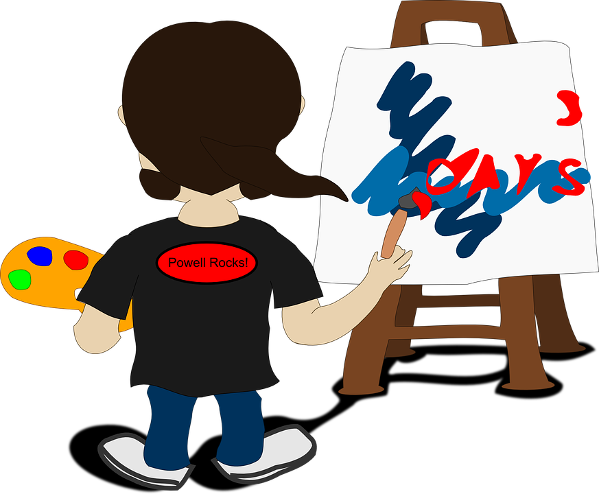 Children At School Clipart 16, - Painter Clipart (873x720)