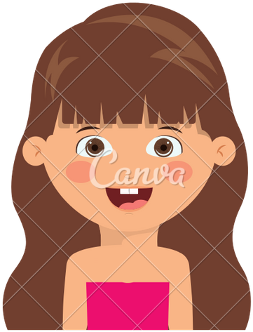 Beautiful Girl Cartoon Pics Images And Pictures - Brown Hair Girl In Cartoon (472x550)