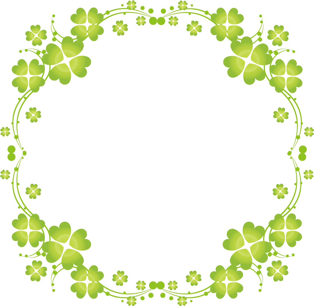 クローバーの円フレーム - クローバー イラスト (1181x1181)
