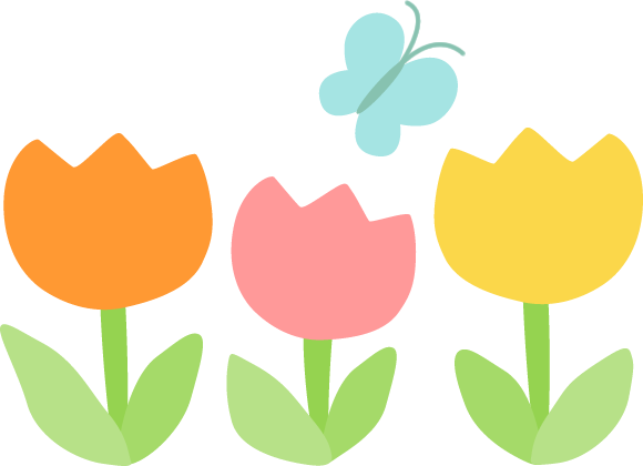 チューリップのイラスト素材 - 4 月 イラスト 無料 (580x420)