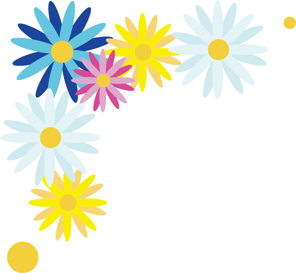 カラフルな花 青 花 イラスト 1181x1181 Png Clipart Download