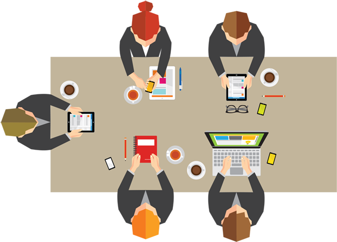 5 Personer Sitter Rundt Et Bord - Infographic To Introduce A Company (1000x523)