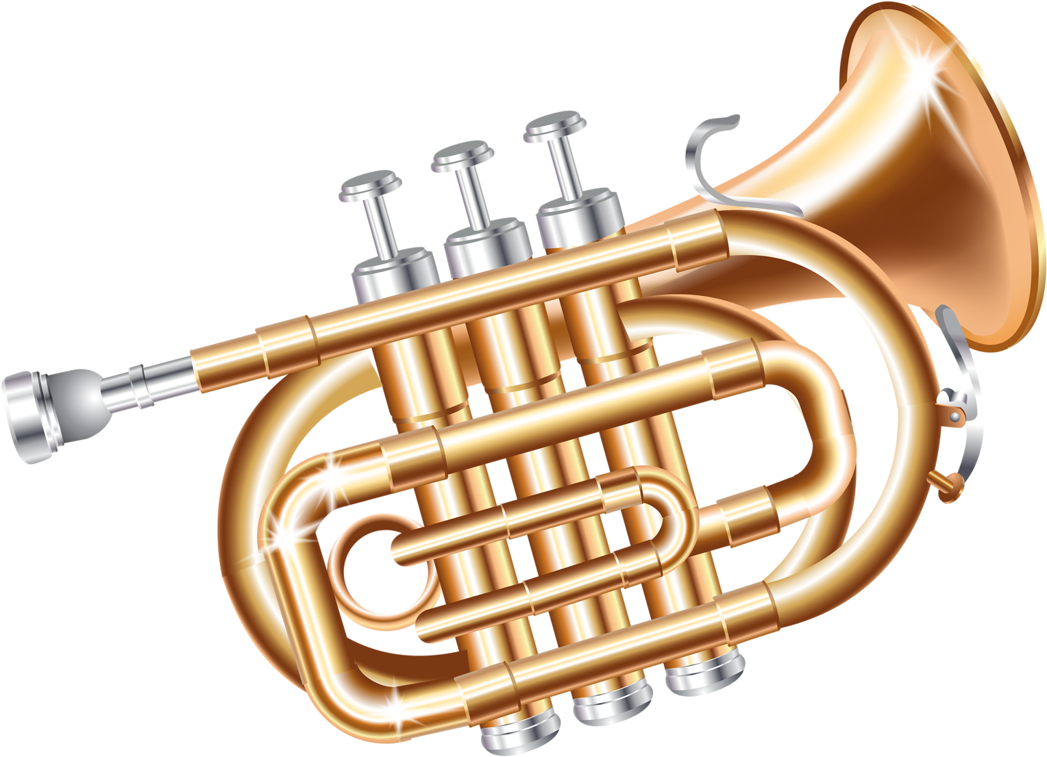 French Hornart Musicmusical Instrumentsclip Art Celebrationsnotesmusic - Gold Band Instrument Clip Art (1600x1154)
