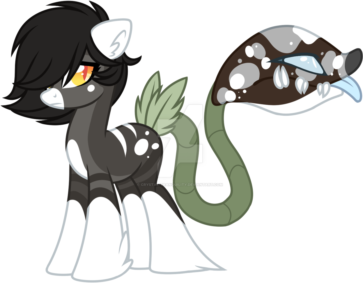 Crystal-tranquility, Augmented Tail, Obtrusive Watermark, - Mlp Oc Plant Mare (1280x1012)