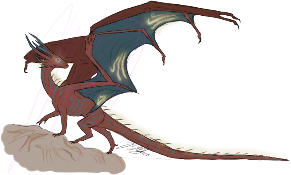 Red And Blue Dragon W/ Watermark By Equestriennes - Dragon (1024x687)