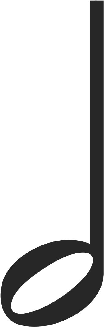 Symbole De La Blanche En Musique, En Pvc, Lavable - Half Note Clip Art (942x1333)