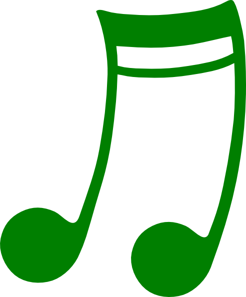 Green Music Notes Clipart (492x594)