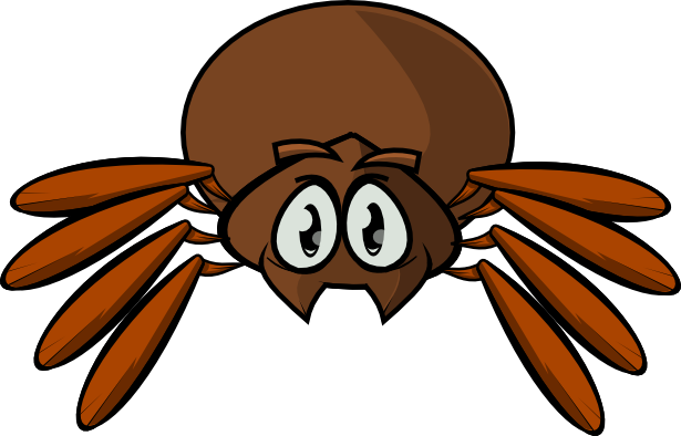 Spider Monkey Clip Art - Brown Spider Cartoon (615x394)