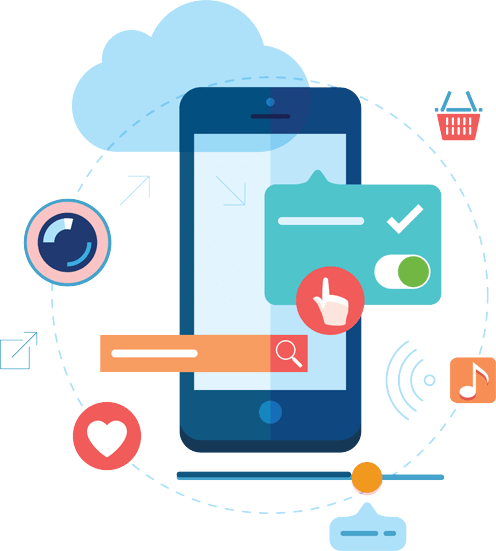 Mobile App Development Perth - Mobile App Vector Png (496x551)