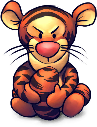 Tigger Has An Attitude Tiggerpooh Beareeyorebaby - ทิ ก เก อ (512x512)