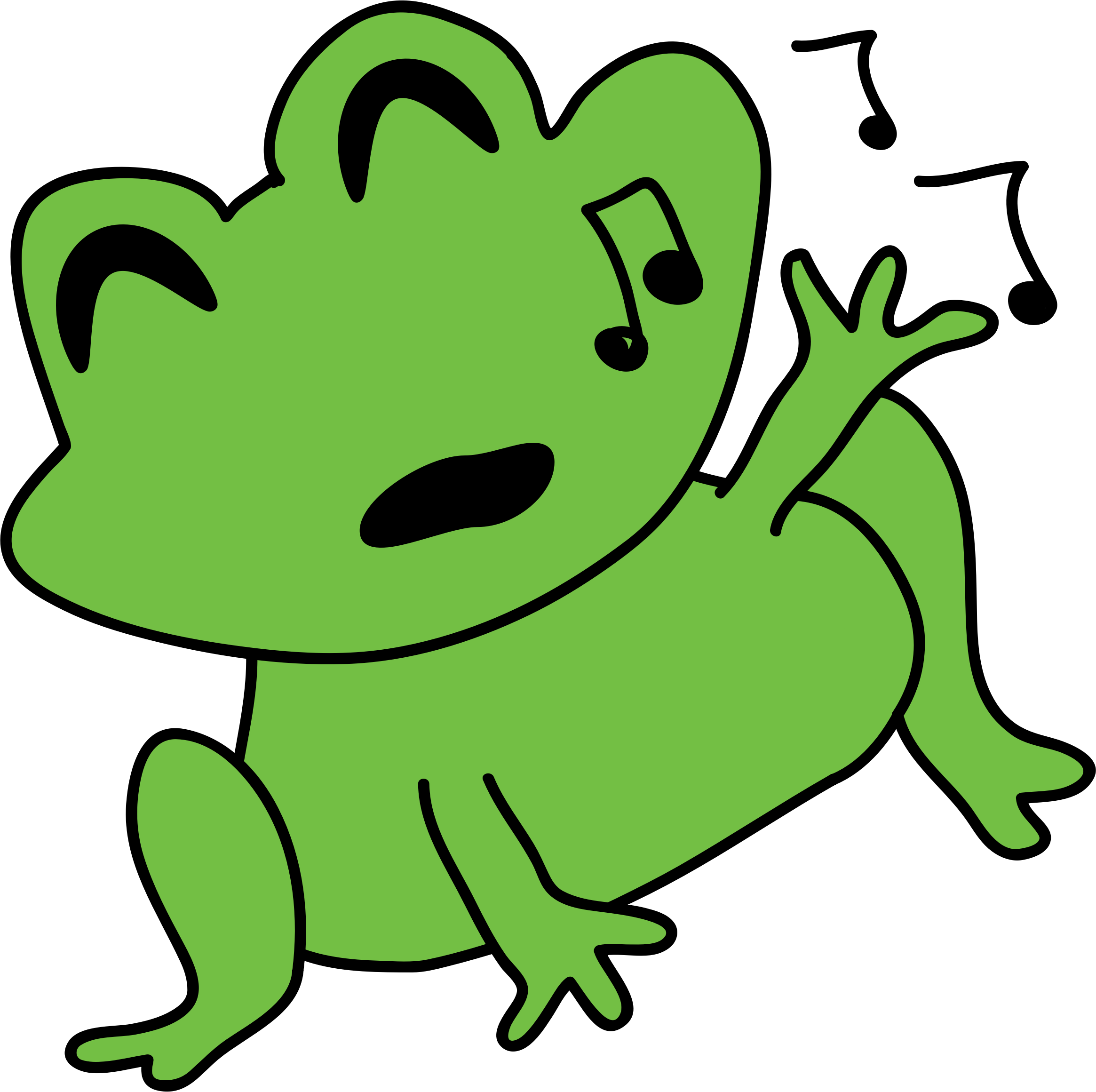 Singing Frog - Imagenes De Ranitas Animadas (2330x2321)