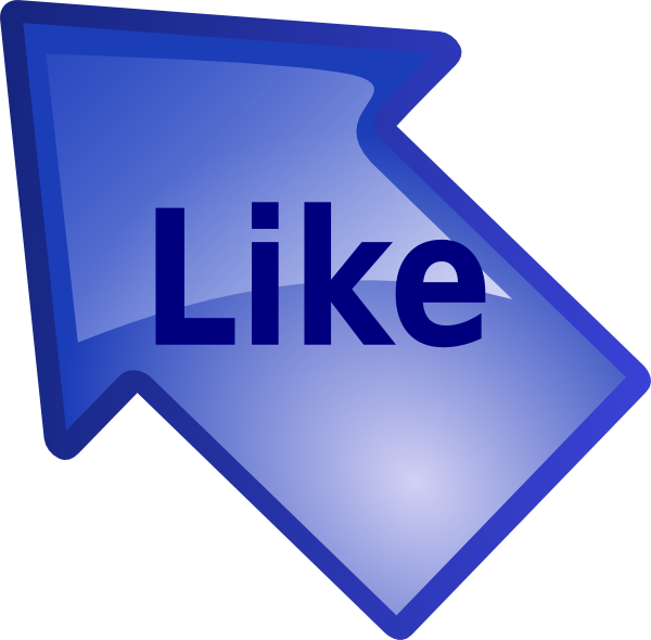 Like Arrow Clip Art - Liking A Facebook Page (600x590)