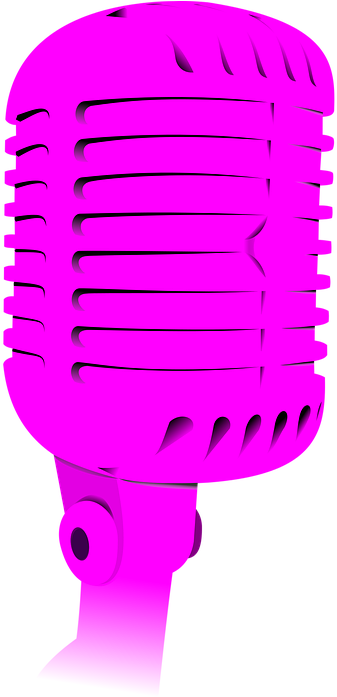 Pink Clipart Microphone - Spiew Png (360x720)