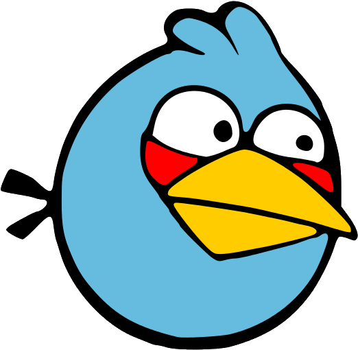 Images Of Angry Birds Characters - Blue Bird From Angry Birds (611x600)