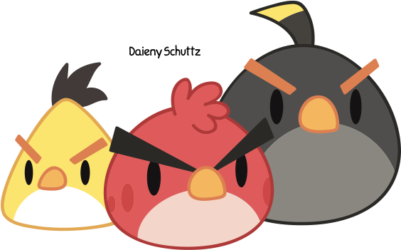 Chibi Angry Birds By Daieny - Imagenes De Angry Birds Kawaii (600x400)