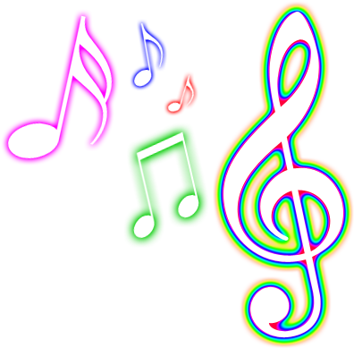 Color Music Notes Clipart Collection - Colorful Music Notes Png (408x435)