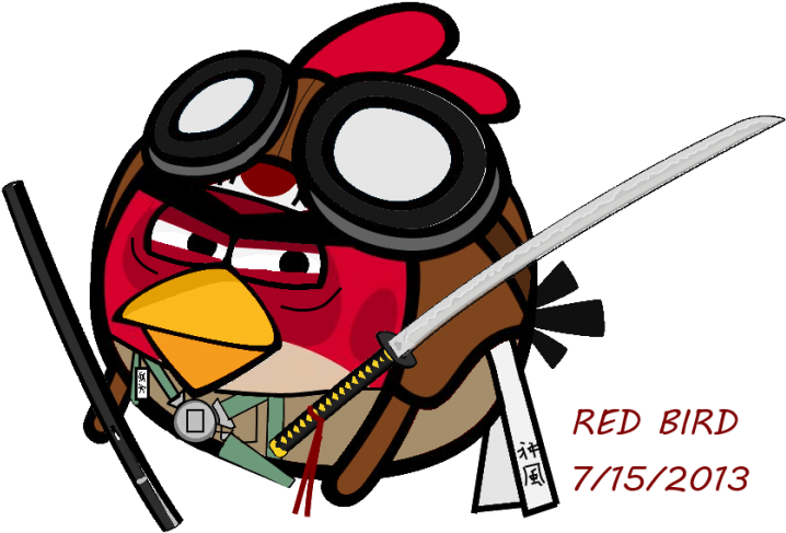 Red Bird Pilot By Forcemation Via Deviantart - Angry Birds Red Bird Pilot (764x600)