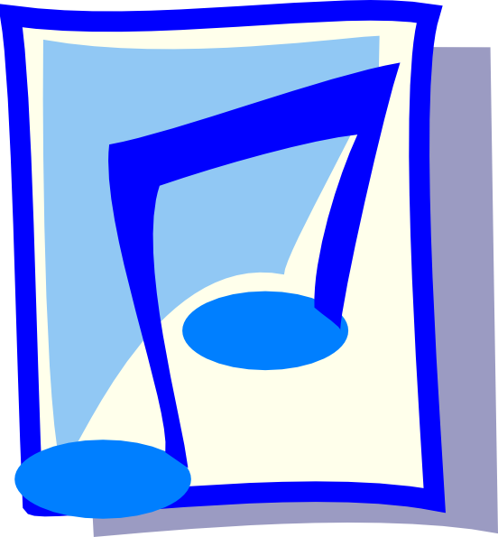 Music Note Svg Clip Arts 552 X 595 Px - Signo De Musica Azul (552x595)