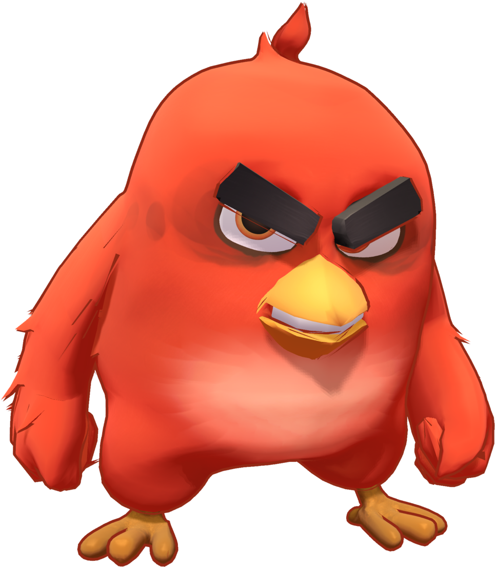 Mmd Angry Birds Red Fire Model Preview2 By - Angry Bird 3d Model (1024x1142)