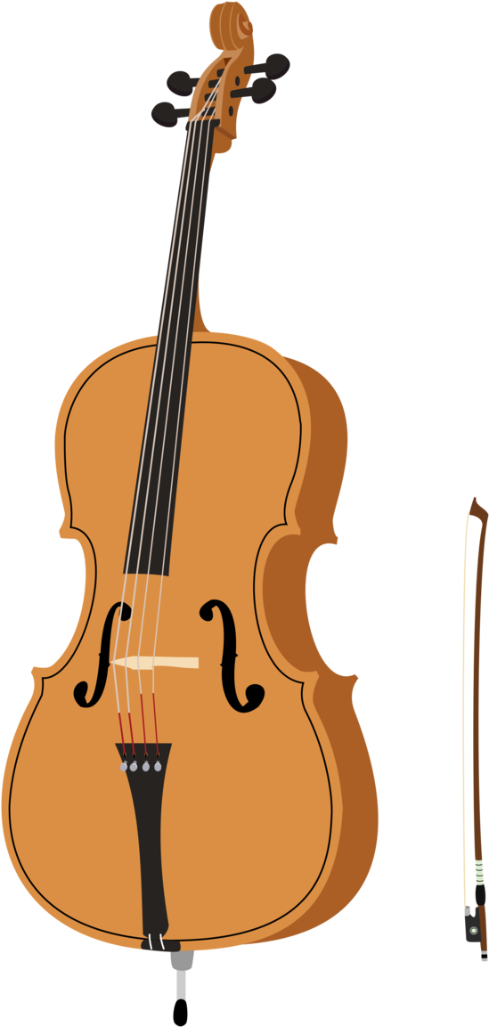 Cartoon Cello Drawing Clipart Best - Cello Clip Art (691x1157)