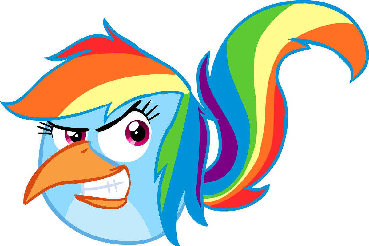 Radsumbarine Rainbow Dash Angry Bird Trace By Colossalstinker - Lovely Baby Modern-art-magical-unicorn Teenager Pink (1200x800)