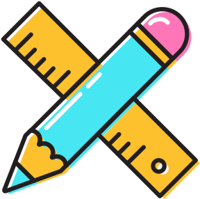 Bleistift, Lineal Symbol - Pencil And Ruler Clipart (512x512)