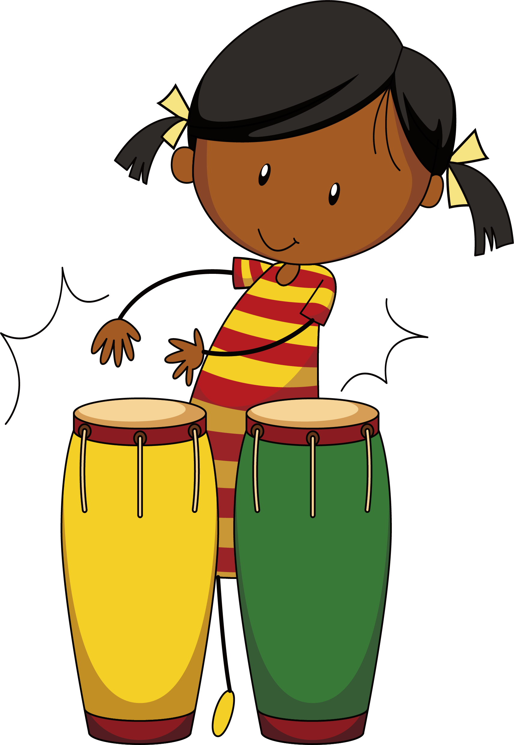 Drummer Clip Art Beat African Drums 1712 2481 Transprent - Playing A Drum Cartoon (1712x2481)