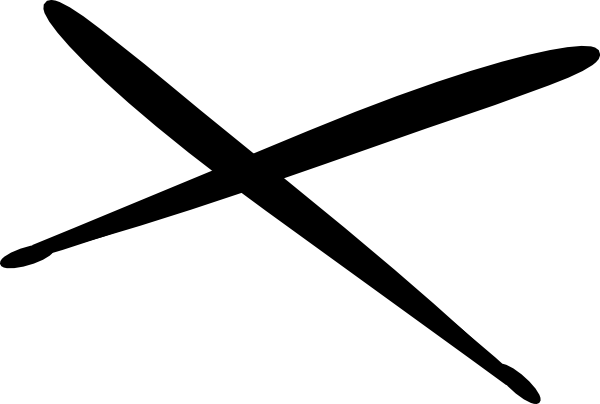 Clip Art Drum Sticks (600x404)