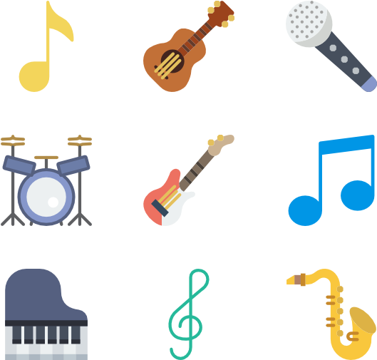 Music Elements - Musical Instruments Vector Png (600x564)