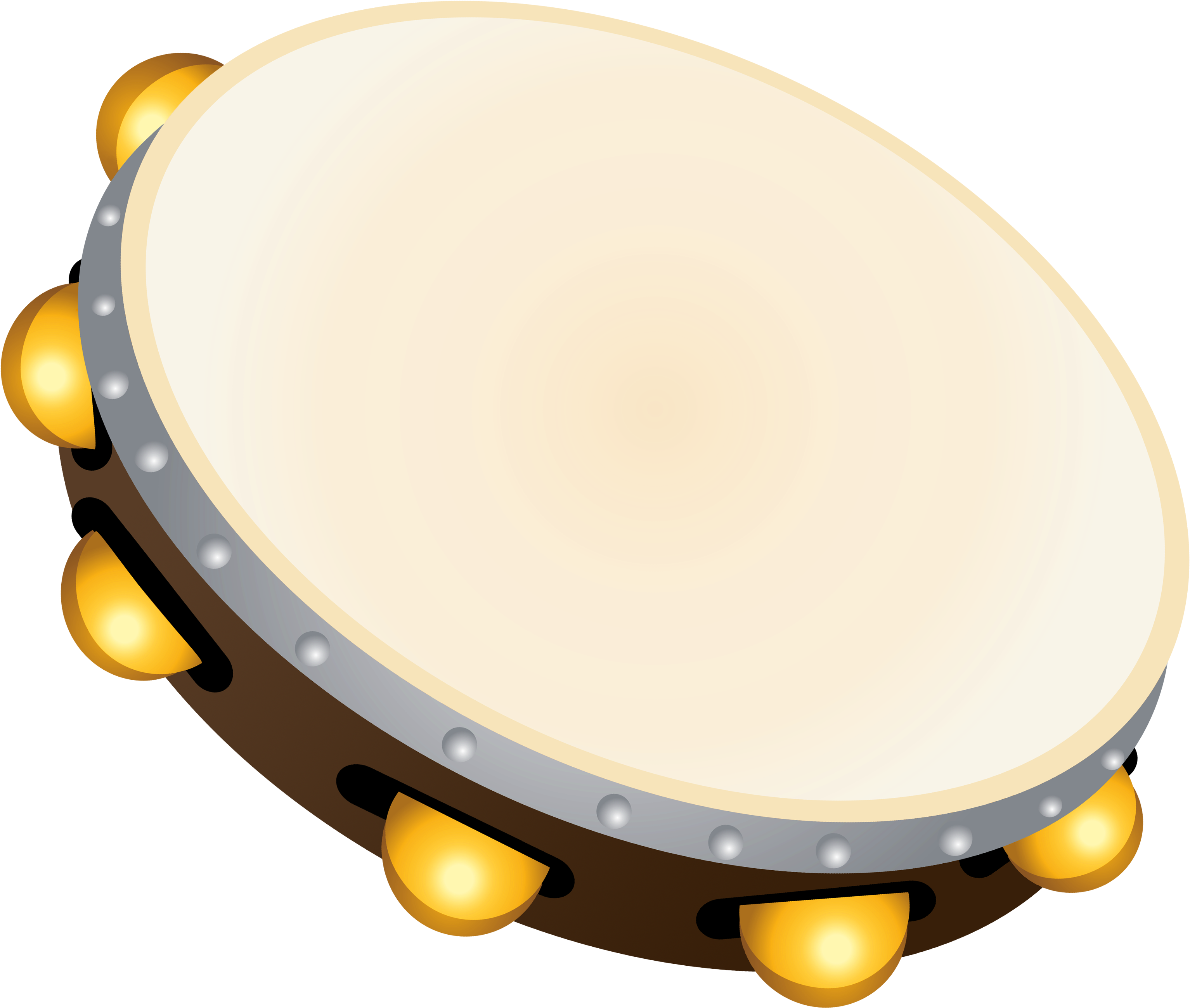 Tambourine Clip Art - Tambourine Clipart Transparent (3352x2892)