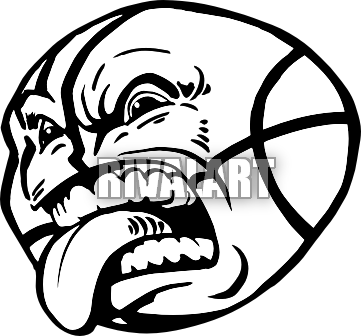 Sticking - Out - Tongue - Clip - Art - Basketball (361x336)