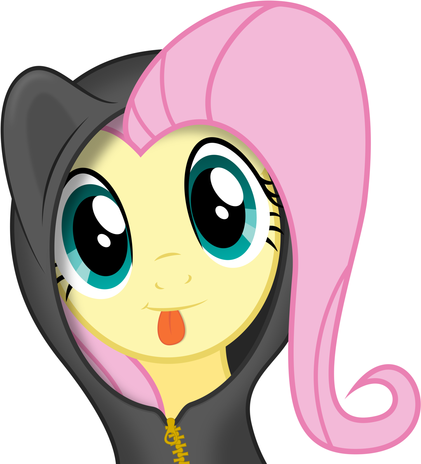 Fluttershy Being Cute [with Hoody] By Infinitoa - Fluttershy Cute (1600x1600)