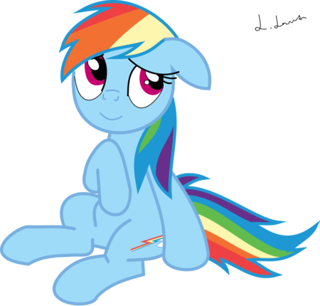 Okay, Go On - Rainbow Dash Sitting Down (450x430)