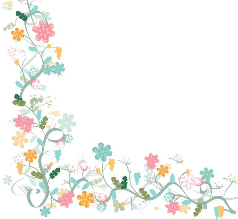 Flower Watercolor Painting - Flower Border Transparent Background (774x717)