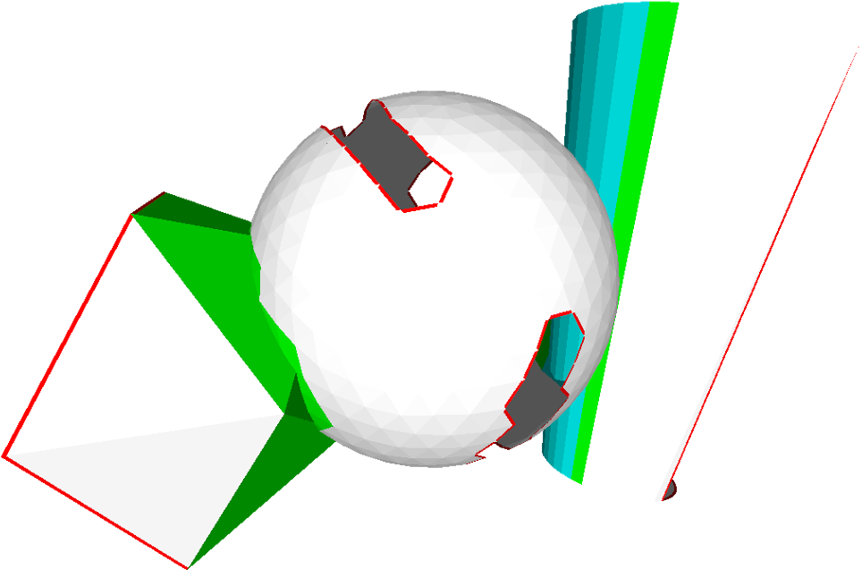 Color Coded Thin Walls , Self Intersecting Surfaces - Graphic Design (1600x876)