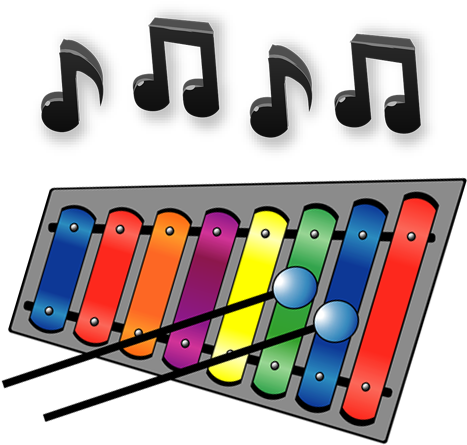 A Drawing Of A Xylophone With Musical Notes Coming - Lyrical Poem Definition (511x474)