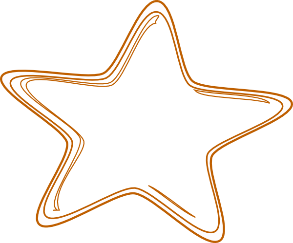 Star Outline Clip Art - Star (600x499)