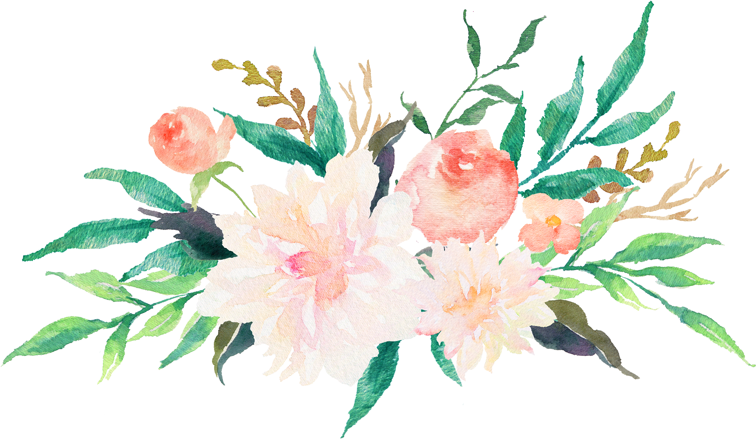 Wedding Invitation Watercolor Painting Flower Floral - Watercolor Flowers (2734x1581)