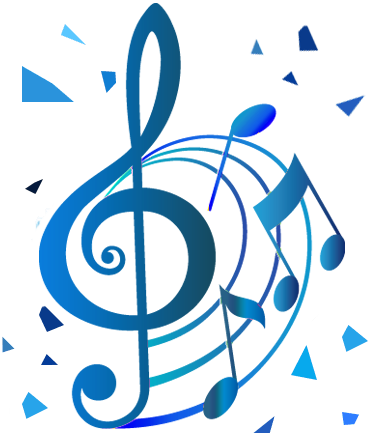 Cle De Sol - Nota Musical De Colores (368x433)