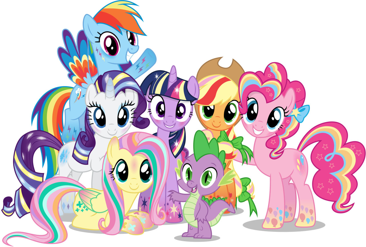 My Little Pony Clipart Group - My Little Pony Mane 6 (1280x864)